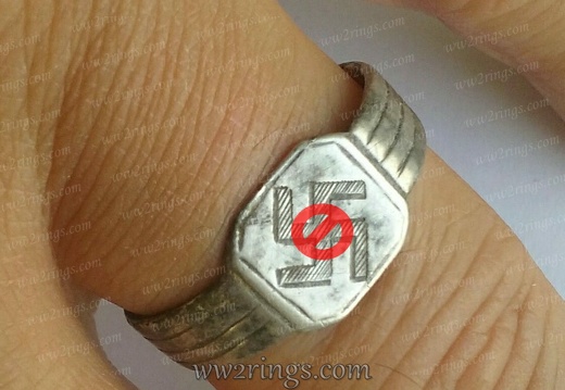 NSDAP sympathizer ring - silver, HK 01