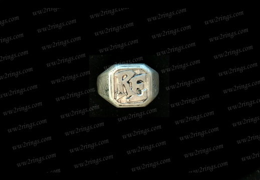 Massive silver monogram ring found in a POW camp